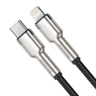 Кабель Baseus Cafule Series Metal Data Cable Type-C to iP PD 20W 1m Black Кабель Baseus Cafule Series Metal Data Cable Type-C to iP PD 20W 1m Black