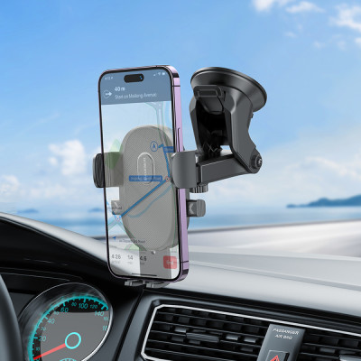Автотримач для телефона BOROFONE BH93 Grand one-button car holder(center console) Black Автотримач для телефона BOROFONE BH93 Grand one-button car holder(center console) Black