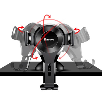 Автодержатель для телефона Baseus Osculum Type Gravity Car Mount Black
