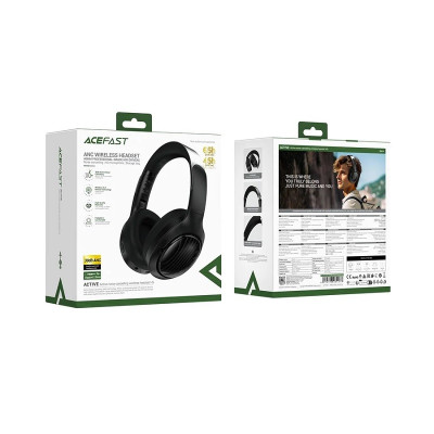 Бездротові накладні навушники ACEFAST H5 active noise cancelling wireless headset Black Бездротові накладні навушники ACEFAST H5 active noise cancelling wireless headset Black