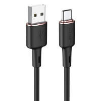 Кабель ACEFAST C2-04 USB to Type-C 3A, 1.2m, silicone, zinc connectors, Black Кабель ACEFAST C2-04 USB to Type-C 3A, 1.2m, silicone, zinc connectors, Black