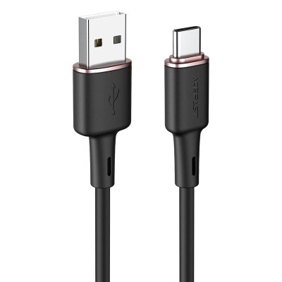 Кабель ACEFAST C2-04 USB to Type-C 3A, 1.2m, silicone, zinc connectors, Black Кабель ACEFAST C2-04 USB to Type-C 3A, 1.2m, silicone, zinc connectors, Black