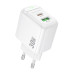 Мережевий зарядний пристрій BOROFONE BAS45A Potential PD30W+QC3.0 charger(EU) White