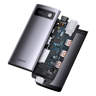 USB-хаб Baseus StarJoy 8-Port Type-C HUB Adapter （Type-C to HDMI4K@60Hz*1+USB3.1*3+PD*1+RJ45*1+SD/TF*1)