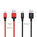 Кабель HOCO X14 USB to Micro 2A, 2m, nylon, aluminum connectors, Black Кабель HOCO X14 USB to Micro 2A, 2m, nylon, aluminum connectors, Black