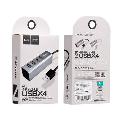 USB-хаб HOCO HB1 4USB Line machine Tarnish
