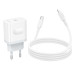 Мережевий зарядний пристрій з кабелем BOROFONE BA99A Breeze single port PD20W charger set(C to iP) White Мережевий зарядний пристрій з кабелем BOROFONE BA99A Breeze single port PD20W charger set(C to iP) White