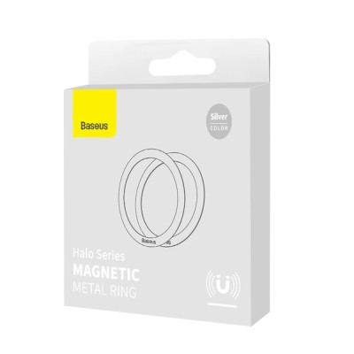 Пластина для магнітного тримача Baseus Halo Series Magnetic Metal Ring（2pcs/pack）Silver