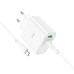 Мережевий зарядний пристрій HOCO C113A Awesome PD65W dual port(1A1C) charger set(Type-C to Type-C) White