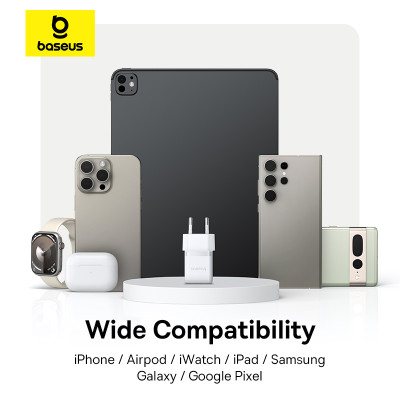 Мережевий зарядний пристрій Baseus Palm Fast Charger 1C 30W EU Moon White