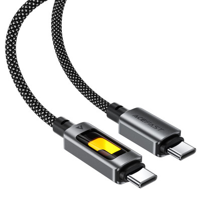 Кабель ACEFAST C21-03, Type-C to Type-C, 60W, 1.2m, Nylon, Aluminum Alloy connectors, Black Кабель ACEFAST C21-03, Type-C to Type-C, 60W, 1.2m, Nylon, Aluminum Alloy connectors, Black