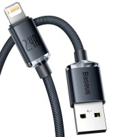 Кабель Baseus Crystal Shine Series Fast Charging Data Cable USB to iP 2.4A 1.2m Black Кабель Baseus Crystal Shine Series Fast Charging Data Cable USB to iP 2.4A 1.2m Black
