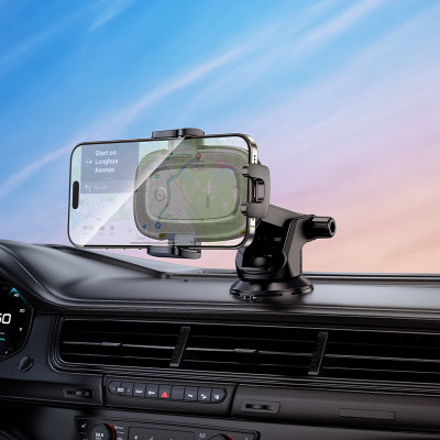 Автотримач для телефона з БЗП BOROFONE BH223 Follower push-type wireless fast charging car holder(center console)