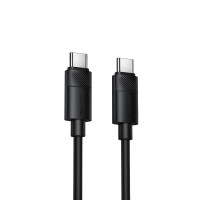 Кабель BOROFONE BX123 Leya 60W silicone charging data cable C to C Black