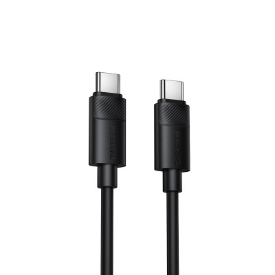 Кабель BOROFONE BX123 Leya 60W silicone charging data cable C to C Black