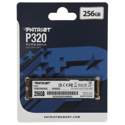 Накопичувач SSD M.2 Patriot P320 256GB NVMe 2280 Gen3.0 x4 3D TLC