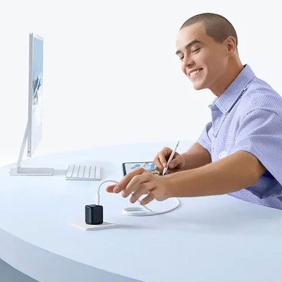 Мережевий зарядний пристрій Baseus PicoGo GaN Fast Charger 1C 45W EU Cosmic Black Мережевий зарядний пристрій Baseus PicoGo GaN Fast Charger 1C 45W EU Cosmic Black