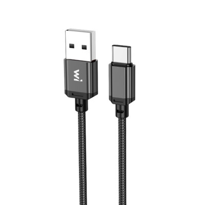 Кабель Wibrand Cobra nylon charging data cable for Type-C 1m Black Кабель Wibrand Cobra nylon charging data cable for Type-C 1m Black