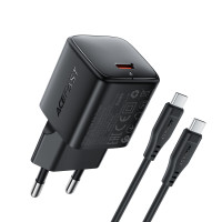 Мережевий зарядний пристрій ACEFAST A118 PD30W mini GaN USB-C fast charger Black Мережевий зарядний пристрій ACEFAST A118 PD30W mini GaN USB-C fast charger Black