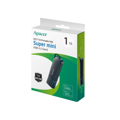 Портативний SSD Apacer AS711A 1TB USB 3.2 Gen.2  Blue