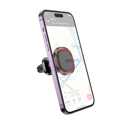 Автотримач для телефона BOROFONE BH124 Roman magnetic car holder (air outlet) Black and Red Автотримач для телефона BOROFONE BH124 Roman magnetic car holder (air outlet) Black and Red