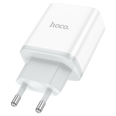 Мережевий зарядний пристрій HOCO C105A Stage dual port PD20W+QC3.0 charger White Мережевий зарядний пристрій HOCO C105A Stage dual port PD20W+QC3.0 charger White
