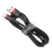 Кабель Baseus Cafule Cable USB For Lightning 2.4A 0.5m Red+Black Кабель Baseus Cafule Cable USB For Lightning 2.4A 0.5m Red+Black