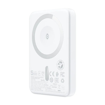 Зовнішній акумулятор ACEFAST M25-5000 PD20W magnetic fast wireless charging power bank White Зовнішній акумулятор ACEFAST M25-5000 PD20W magnetic fast wireless charging power bank White