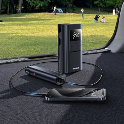 Автомобільний насос Baseus PrimeTrip VA1 Wired and Wireless 2-in-1 Tire Inflator Cosmic Black
