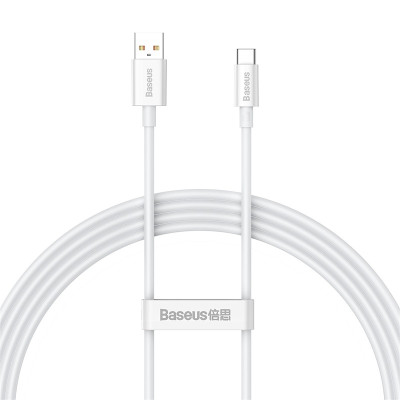 Кабель Baseus Superior Series Fast Charging Data Cable USB to Type-C 100W 1.5m Moon White Кабель Baseus Superior Series Fast Charging Data Cable USB to Type-C 100W 1.5m Moon White