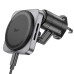 Автотримач для телефона з БЗП HOCO HW15 Speed magnetic wireless fast charging car holder(air outlet) Black Metal Gray