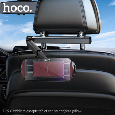 Автотримач для телефона HOCO H69 Gamble telescopic tablet car holder (rear pillow) Black and Red Автотримач для телефона HOCO H69 Gamble telescopic tablet car holder (rear pillow) Black and Red