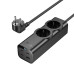 Мережевий подовжувач HOCO NS10 Wisdom 2-position (PD67W/3C1A) desktop socket (EU/GER) Black Мережевий подовжувач HOCO NS10 Wisdom 2-position (PD67W/3C1A) desktop socket (EU/GER) Black