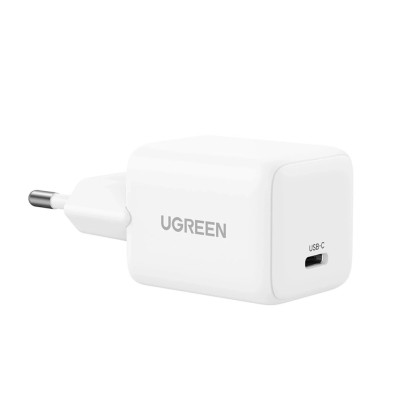 Мережевий зарядний пристрій UGREEN X513 30W USB-C GaN Fast Charger Set White EU+1M CC Cable Мережевий зарядний пристрій UGREEN X513 30W USB-C GaN Fast Charger Set White EU+1M CC Cable