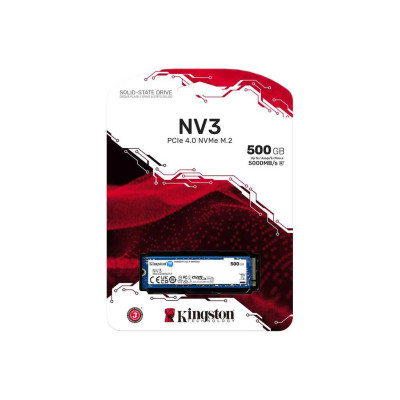 Накопичувач SSD M.2 Kingston NV3 500GB NVMe 2280 PCIe 4.0 x4 3D NAND
