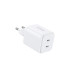 Мережевий зарядний пристрій UGREEN X526 45W Dual USB-C GaN Fast Charger EU White Мережевий зарядний пристрій UGREEN X526 45W Dual USB-C GaN Fast Charger EU White