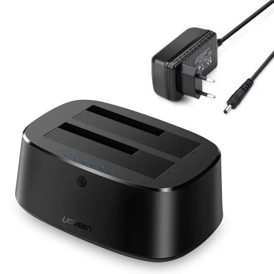 Док-станція UGREEN CM198 USB 3.0 to SATA Dual-Bay Hard Drive Duplicator/Cloner EU (UGR-50857) Док-станція UGREEN CM198 USB 3.0 to SATA Dual-Bay Hard Drive Duplicator/Cloner EU (UGR-50857)