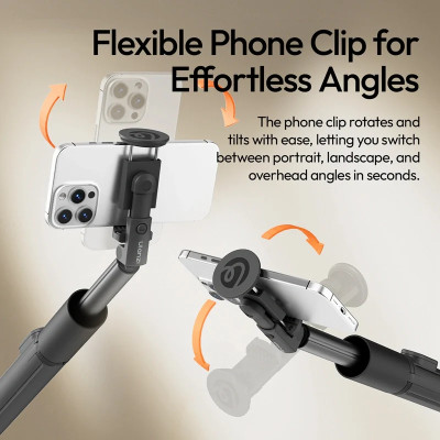 Селфі-монопод Ulanzi Ulanzi MT86 Automatic Phone Tripod(Phone Clamp,Black)