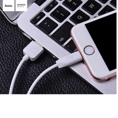 Кабель HOCO X1 USB to iP 2.4A, 2m, PVC, PVC connectors, White Кабель HOCO X1 USB to iP 2.4A, 2m, PVC, PVC connectors, White