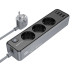 Мережевий подовжувач BOROFONE BAC8 Power 3-position socket(1C3A)(EU/GER)(L=3M) Black