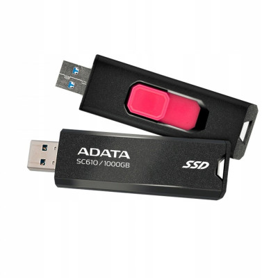 Портативний SSD ADATA SC610 1TB USB 3.2 550/500Mb/s Black Портативний SSD ADATA SC610 1TB USB 3.2 550/500Mb/s Black