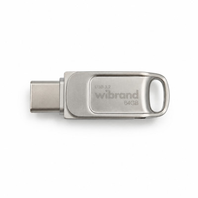 Флеш-накопичувач Wibrand USB 3.2 Gen1 Bee 64GB USB Type-A/USB Type-C Silver
