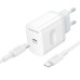 Мережевий зарядний пристрій з кабелем BOROFONE BA99A Breeze single port PD20W charger set(C to C) White Мережевий зарядний пристрій з кабелем BOROFONE BA99A Breeze single port PD20W charger set(C to C) White