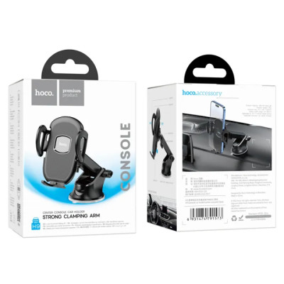Автотримач для телефона HOCO H9 General car holder(center console) Black Автотримач для телефона HOCO H9 General car holder(center console) Black