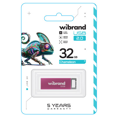 Флеш-накопитель Wibrand USB 2.0 Chameleon 32Gb Pink