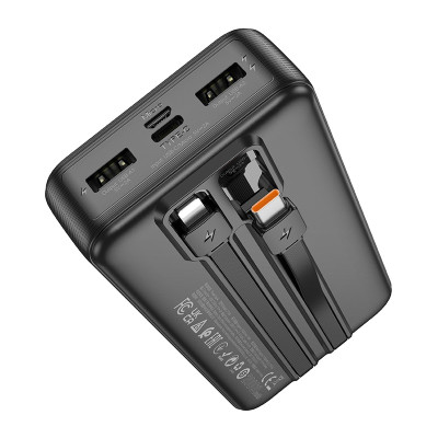 Зовнішній акумулятор HOCO J118A Speed energy power bank with cable(20000mAh) Black