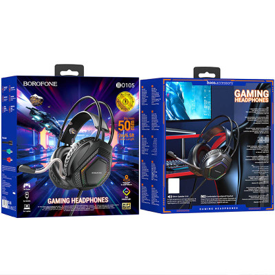 Навушники ігрові BOROFONE BO105 Thunder gaming headphones Black