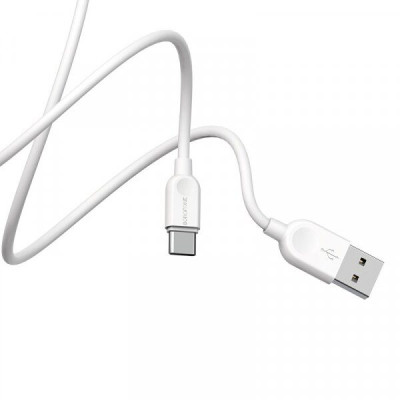Кабель BOROFONE BX14 USB to Type-C 2.4A, 2m, PVC, TPE connectors, White Кабель BOROFONE BX14 USB to Type-C 2.4A, 2m, PVC, TPE connectors, White