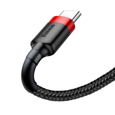 Кабель Baseus Cafule Cable USB For Type-C 3A 2m Red+Black Кабель Baseus Cafule Cable USB For Type-C 3A 2m Red+Black