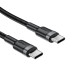 Кабель ACEFAST C22-03, Type-C to Type-C, 60W, 3A, 1.2m, Nylon Braid, Aluminum Alloy + TPE connectors, Black Кабель ACEFAST C22-03, Type-C to Type-C, 60W, 3A, 1.2m, Nylon Braid, Aluminum Alloy + TPE connectors, Black